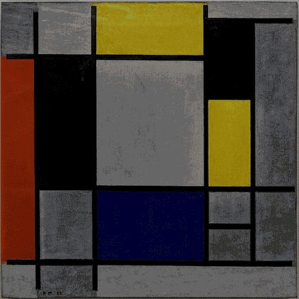 Composition in Red Yellow and Blue by Piet Mondrian
