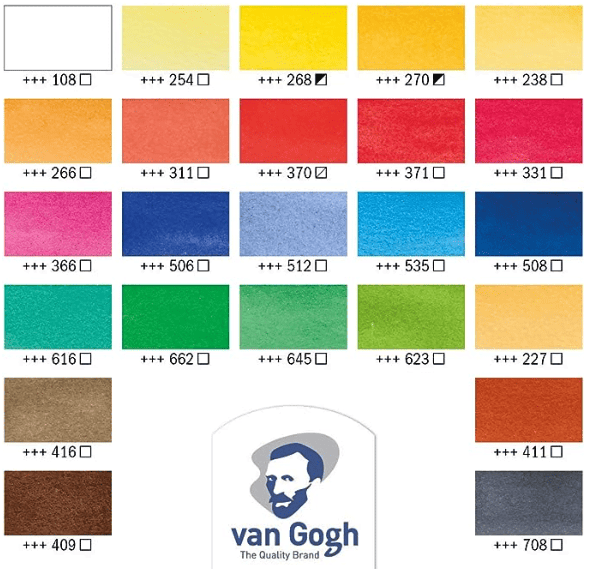 Acuarelas Van Gogh, qué es, y sus características 2 set 24 colores van gogh